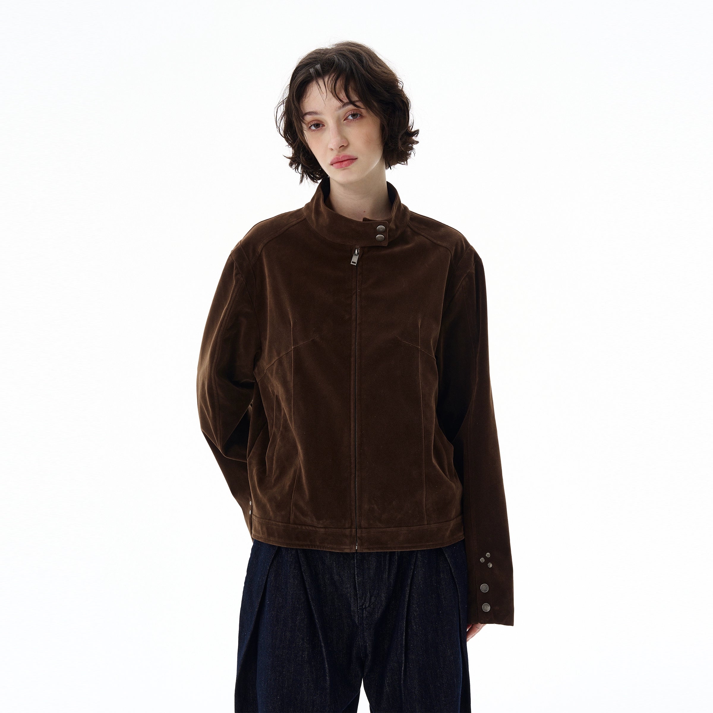 Velvet Espresso Moto Jacket