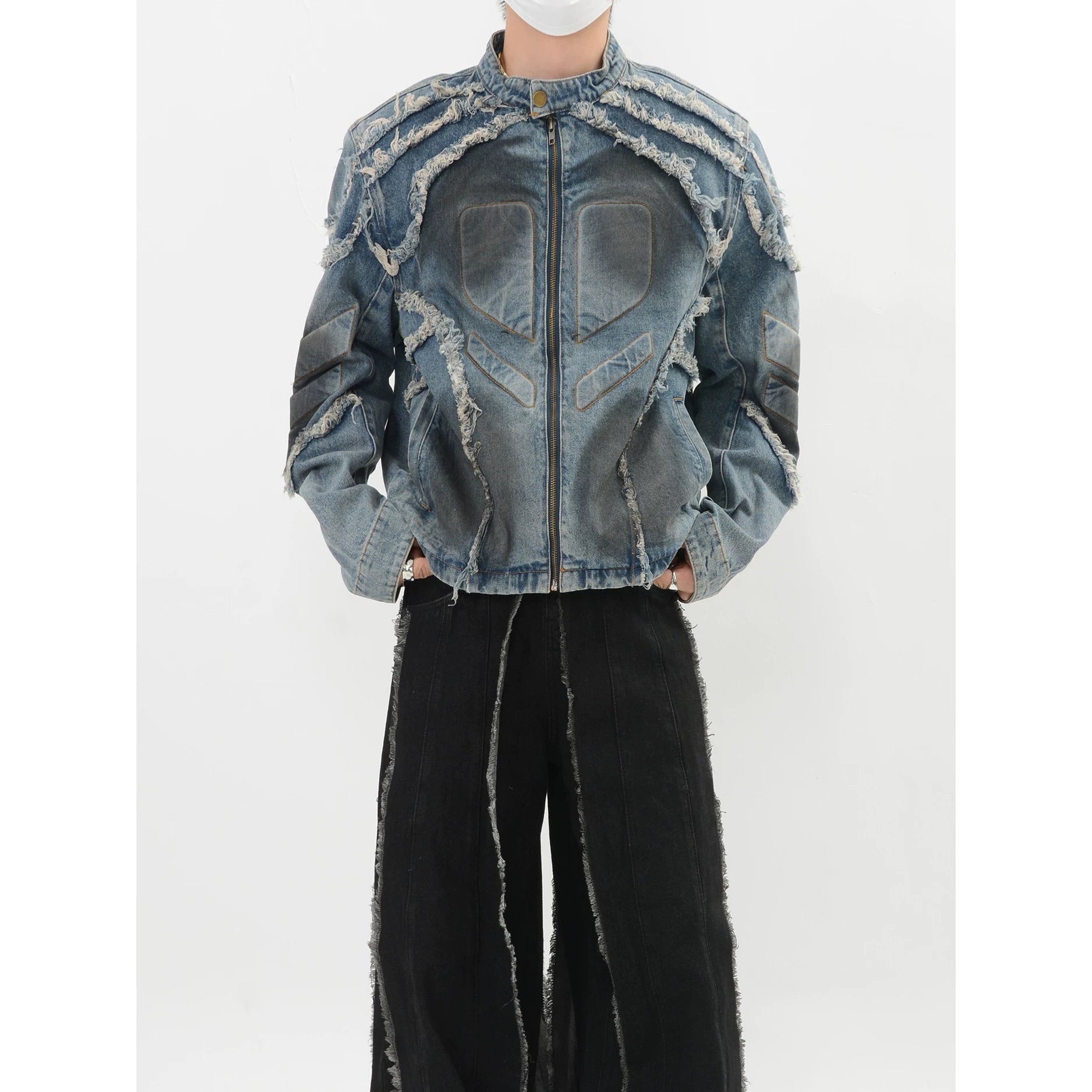 Ember Shard Ruined Denim Jacket