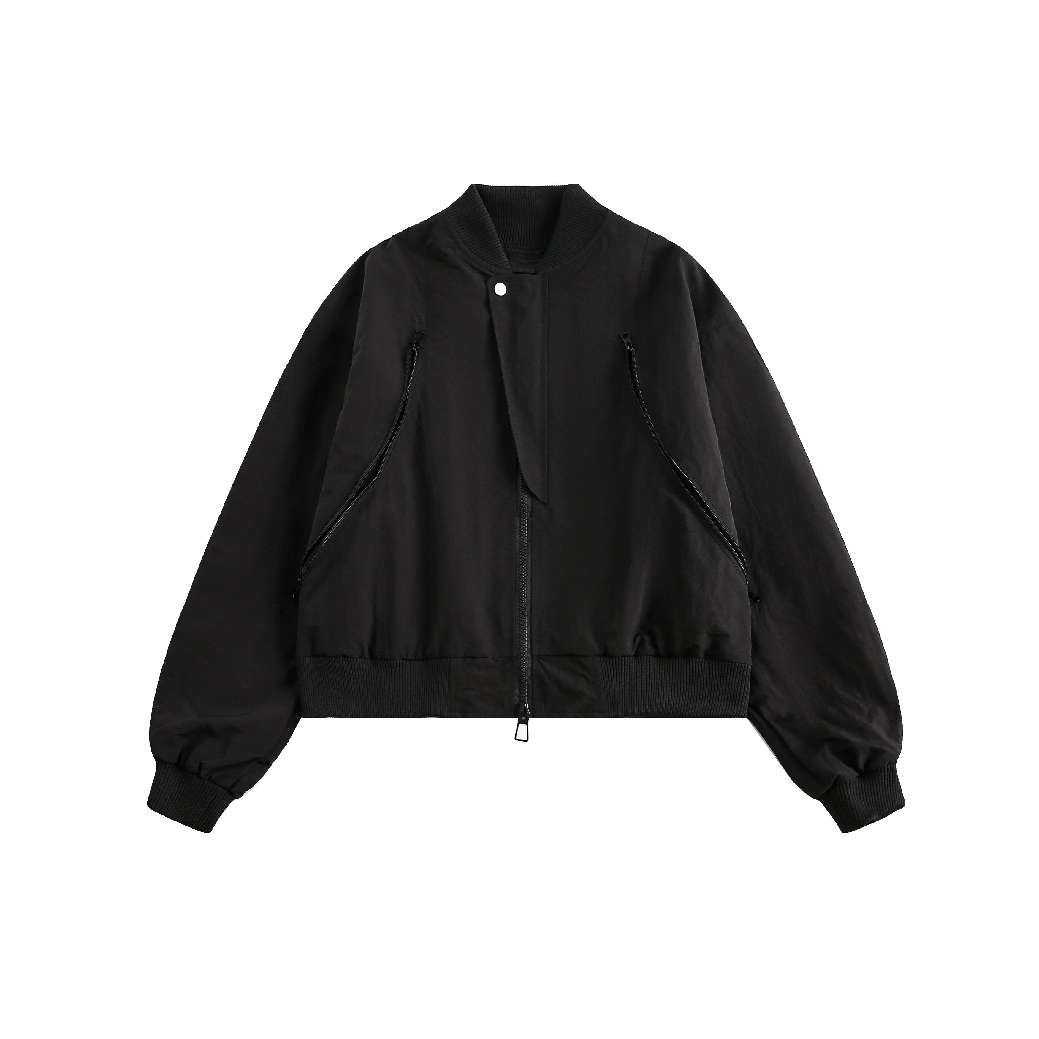 Matte Zip-Up Flight Jacket