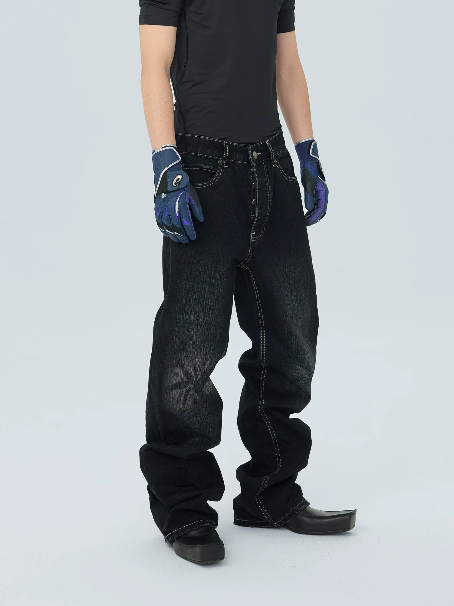 Midnight Fade Stadium Stack Jeans