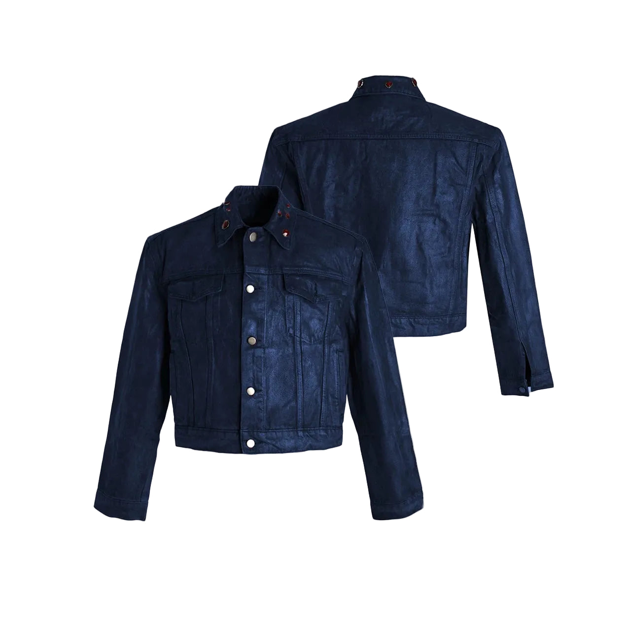 Ember Forge Distressed Leather Trucker Jacket