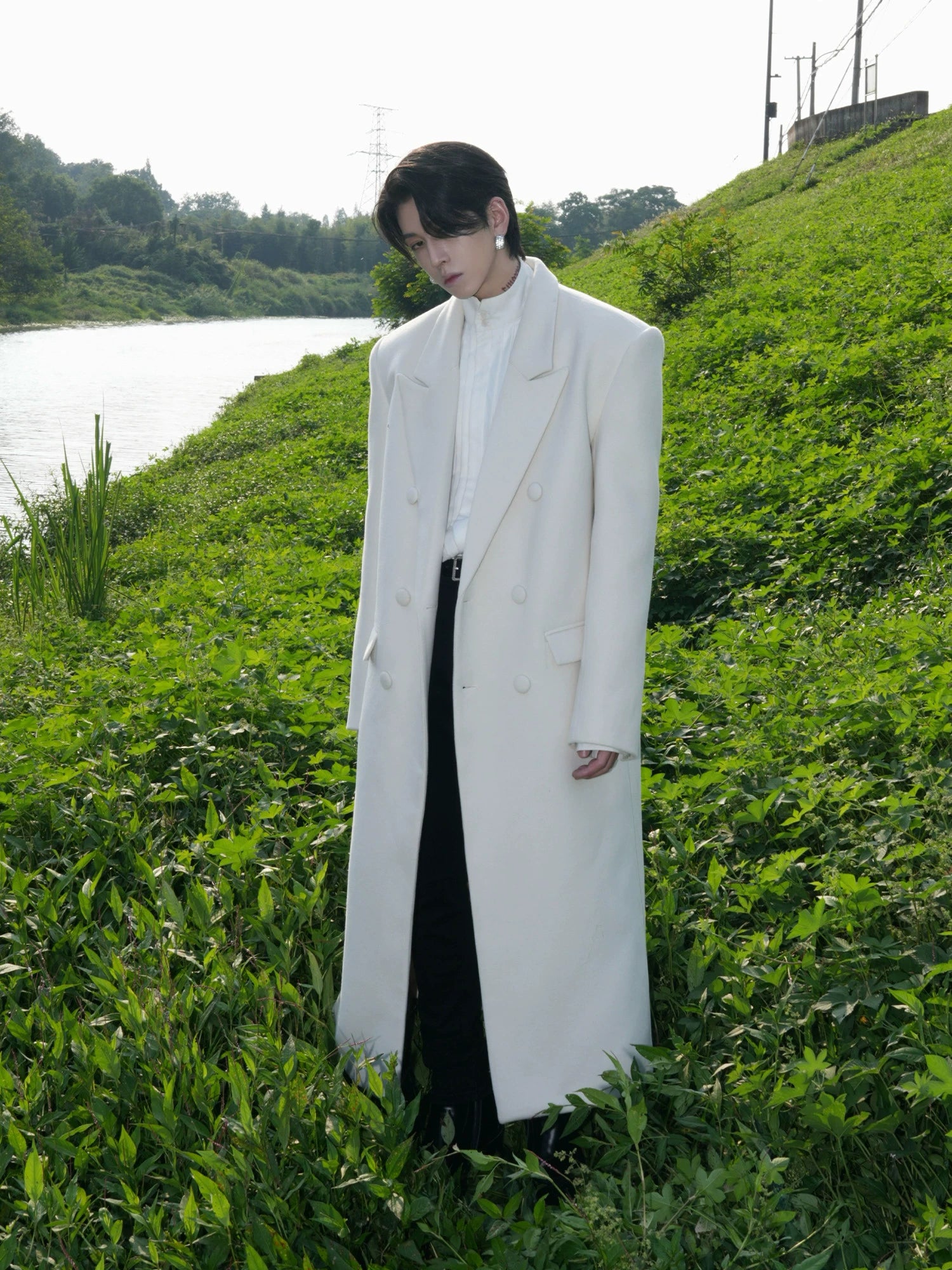 Ivory Eclipse Wool Overcoat