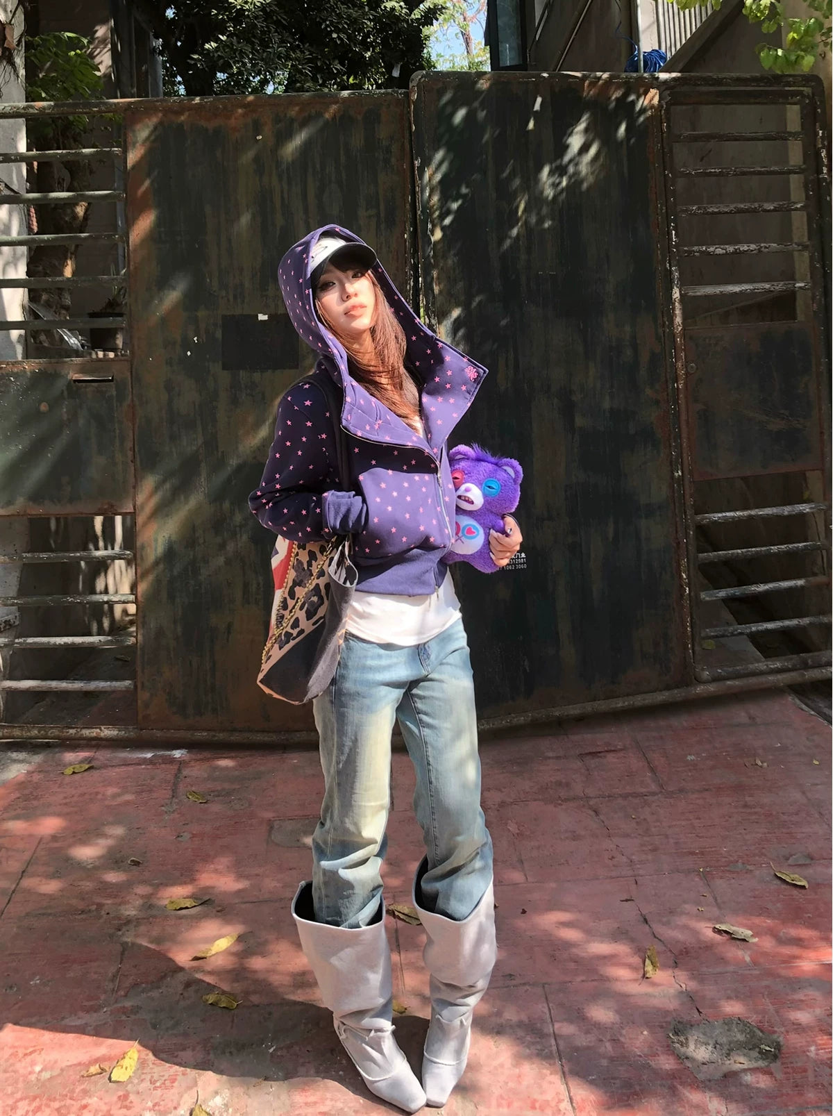 Galaxy Starburst Oversized Zip Hoodie
