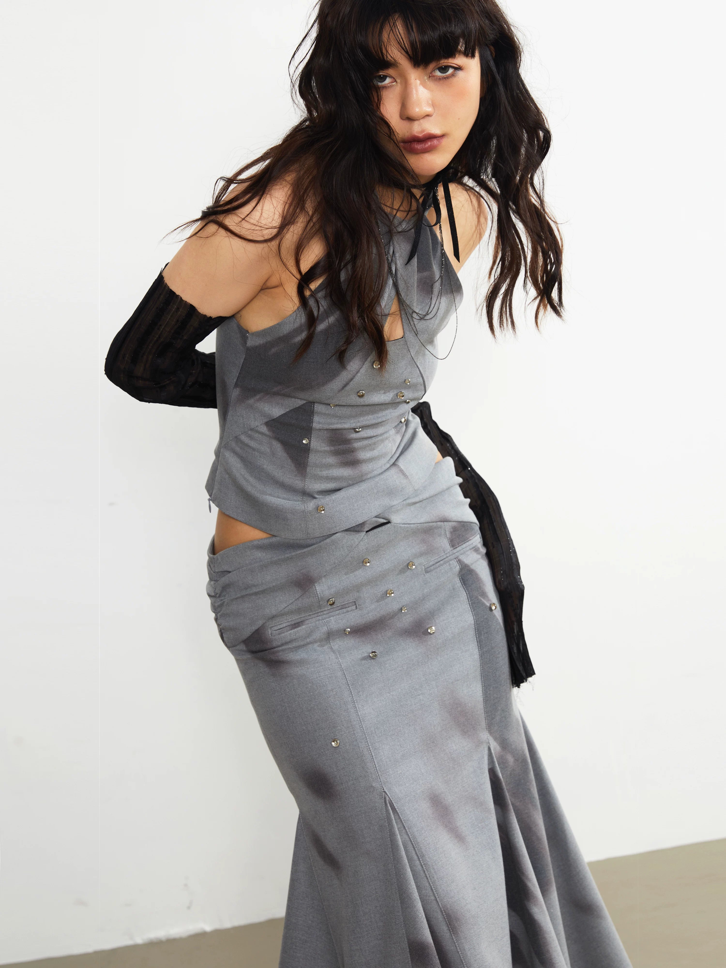 Misttwist Embellished Midi Skirt