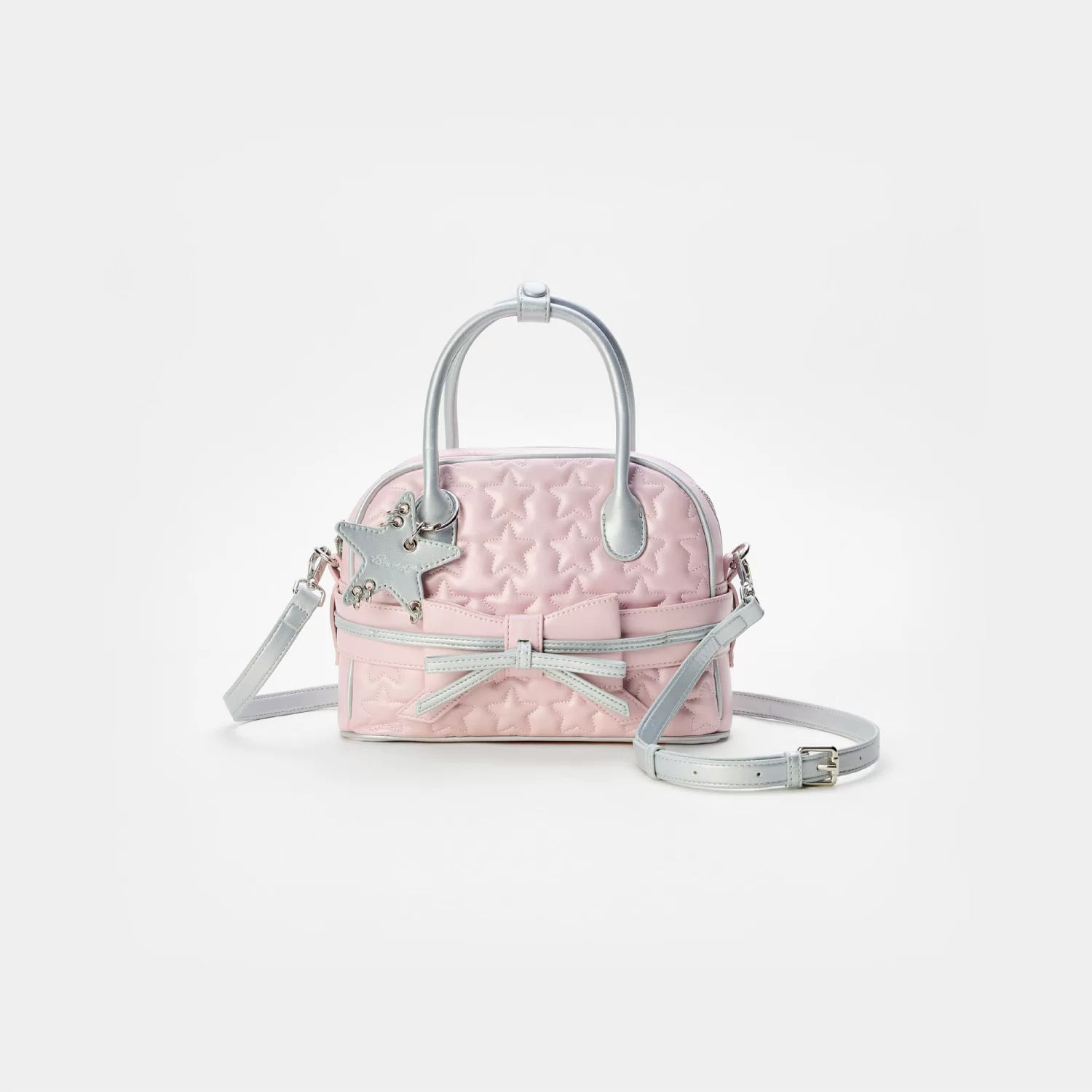 Quilted Bow Mini Bowling Handbag - Default Title