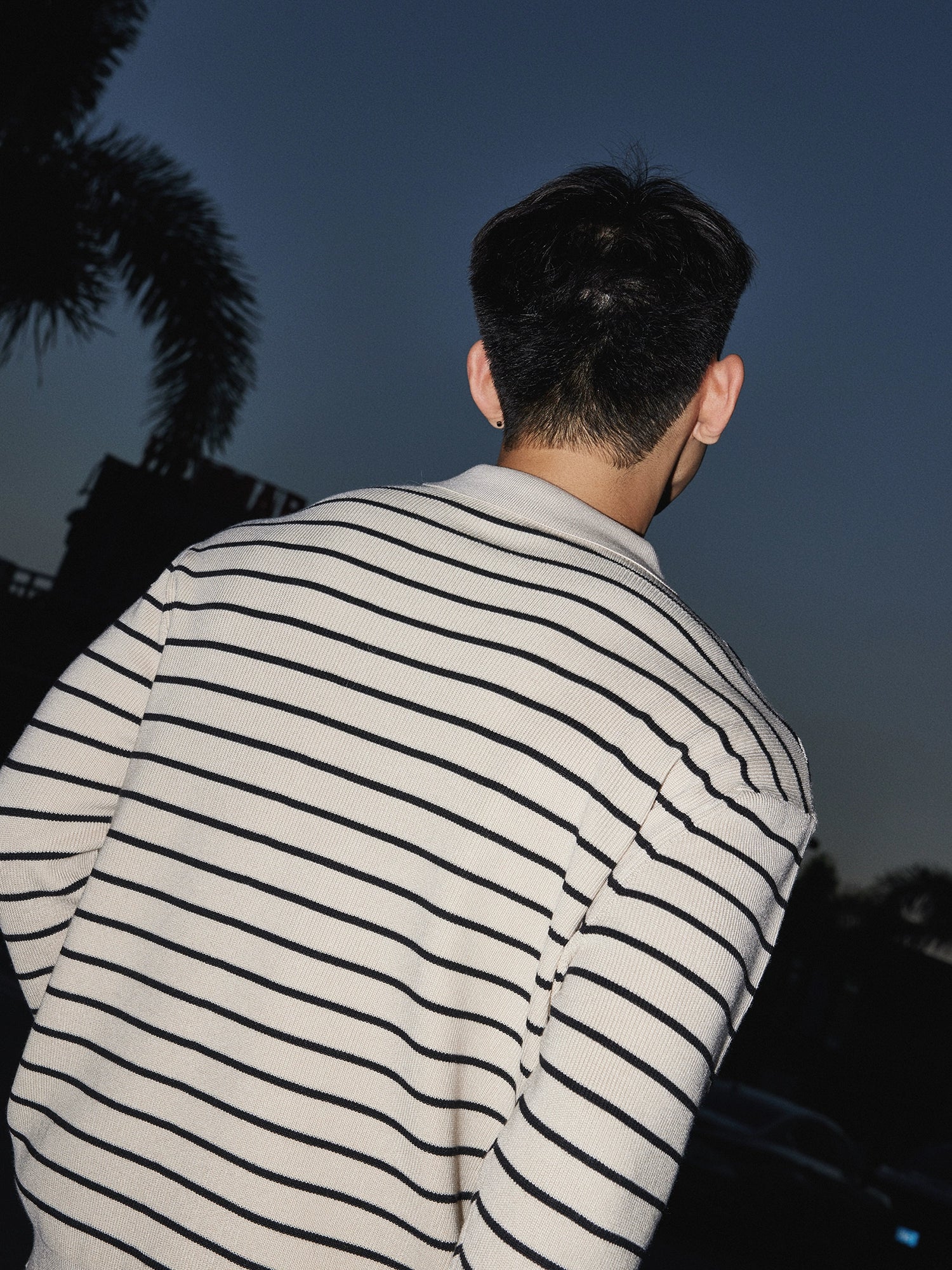 Moonlit Drift Striped Cardigan