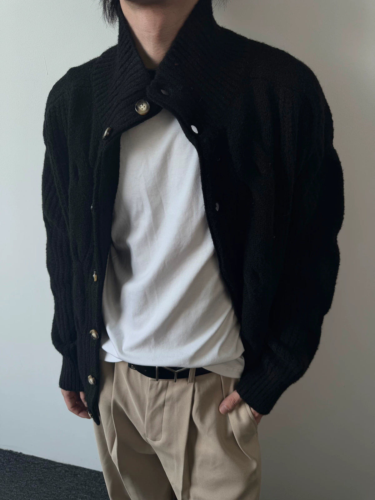 Alden Cable-Knit Button Cardigan