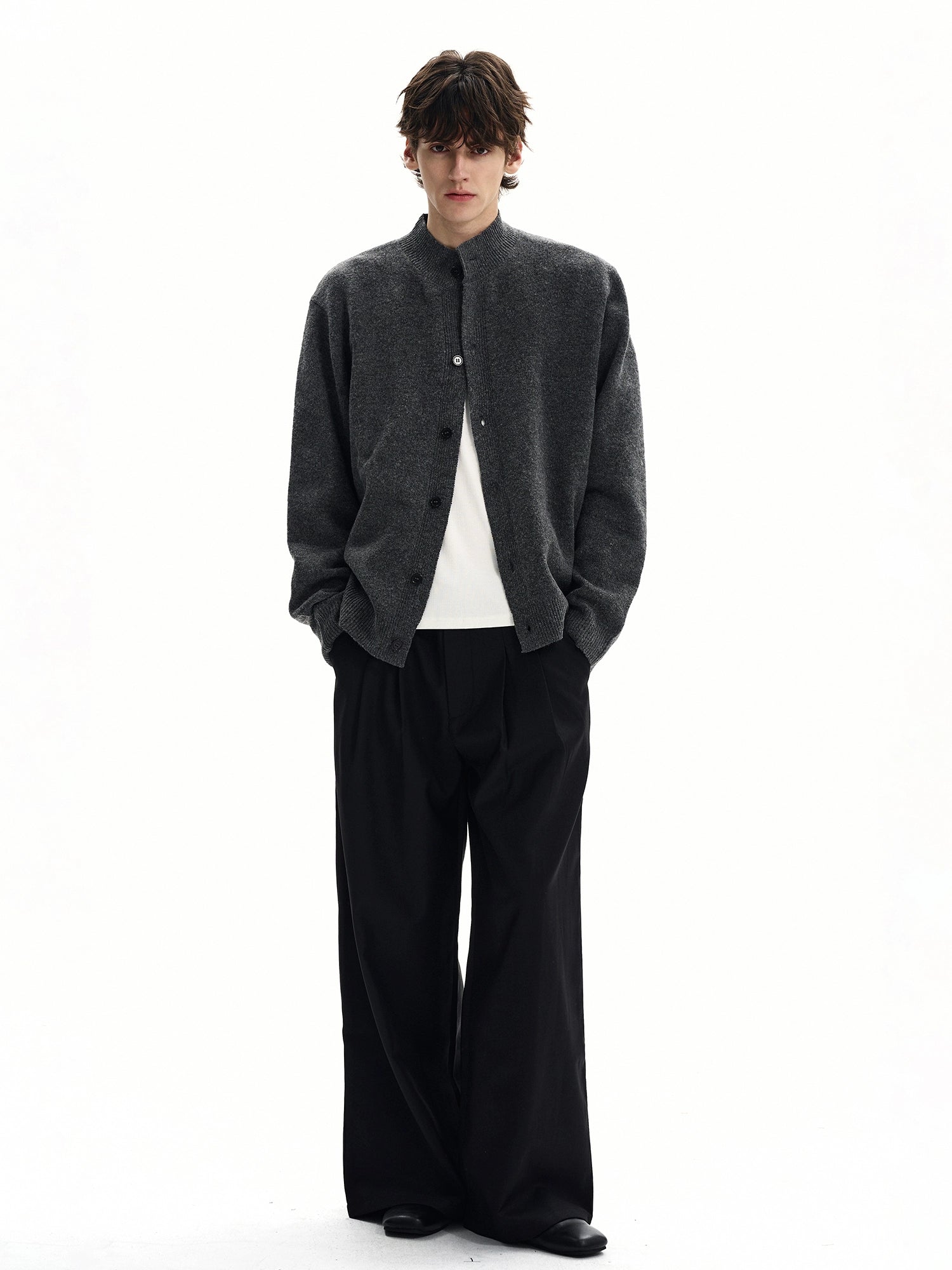 Charcoal Cloud Knit Cardigan