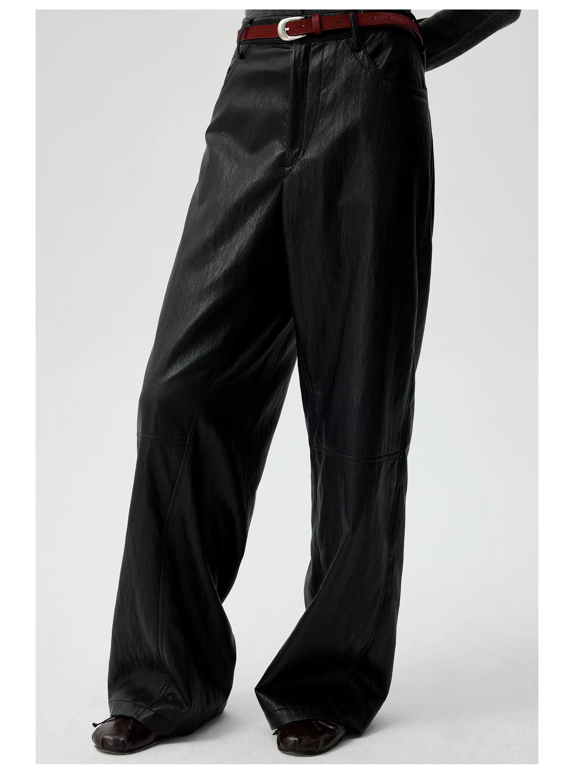 Noirline Wide-Leg Leather Pants