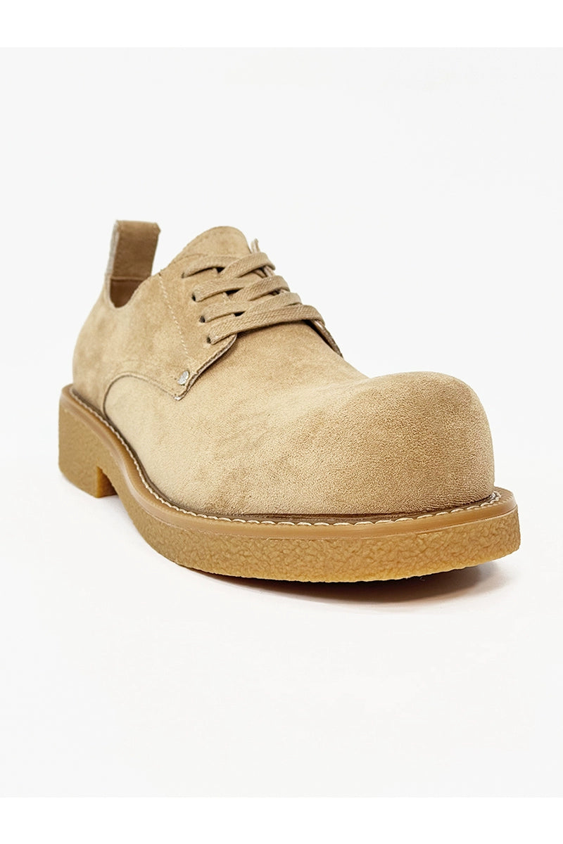 Modern Chunky Suede Platform Derbies