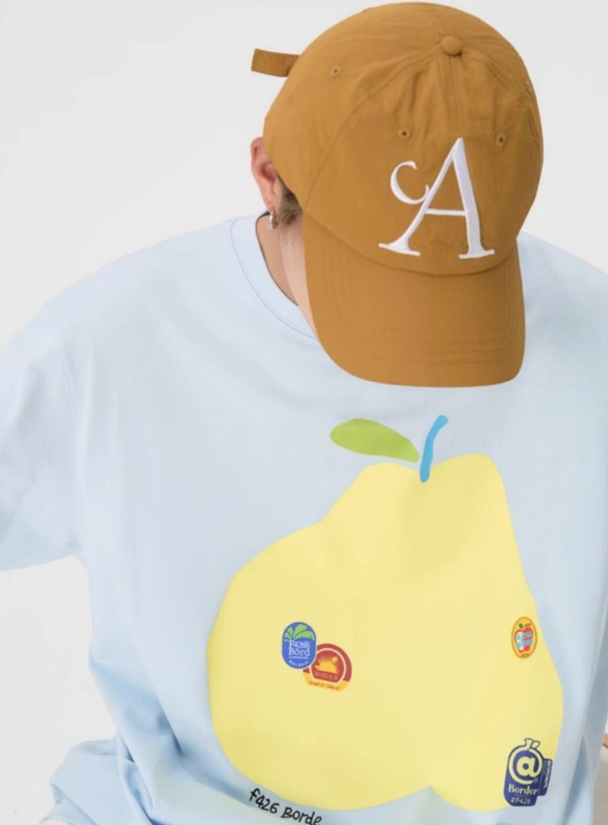 Loose Fit Fruit Label Tee - chiclara