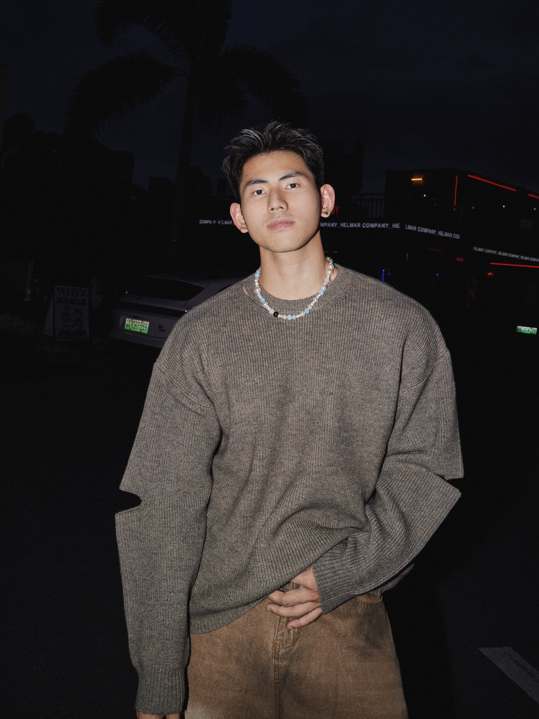 Relaxed Cutout Knit Sweater