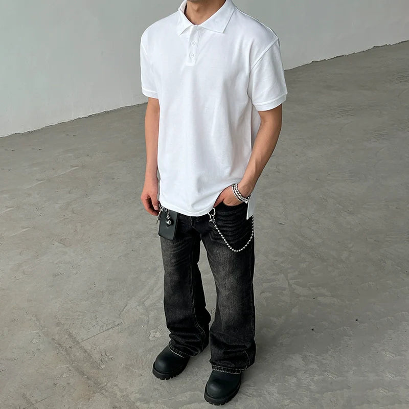 Shadowcore Minimalist Polo Shirt