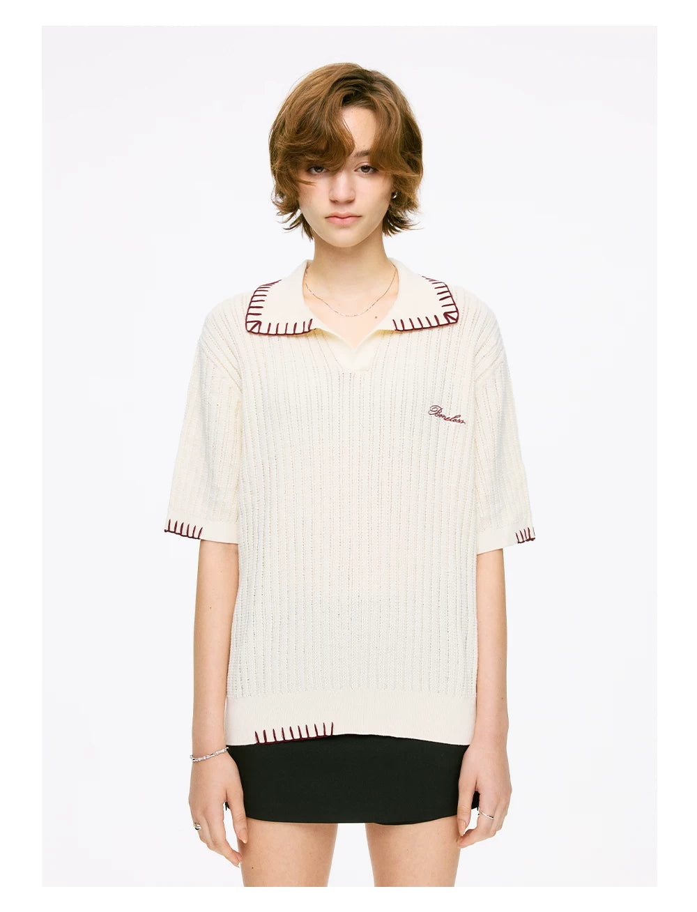 Heritage Whipstitch Ribbed Polo Knit
