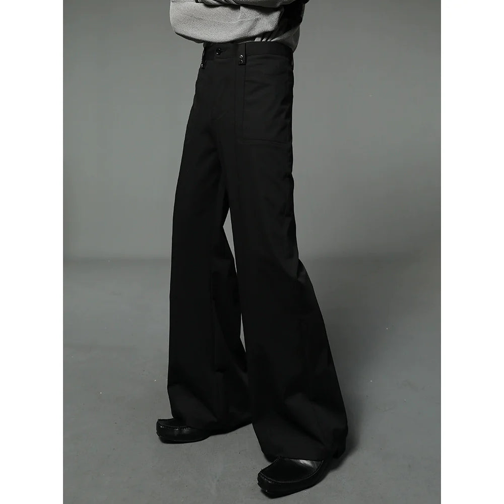 High-Waisted Flared Dress Trousers