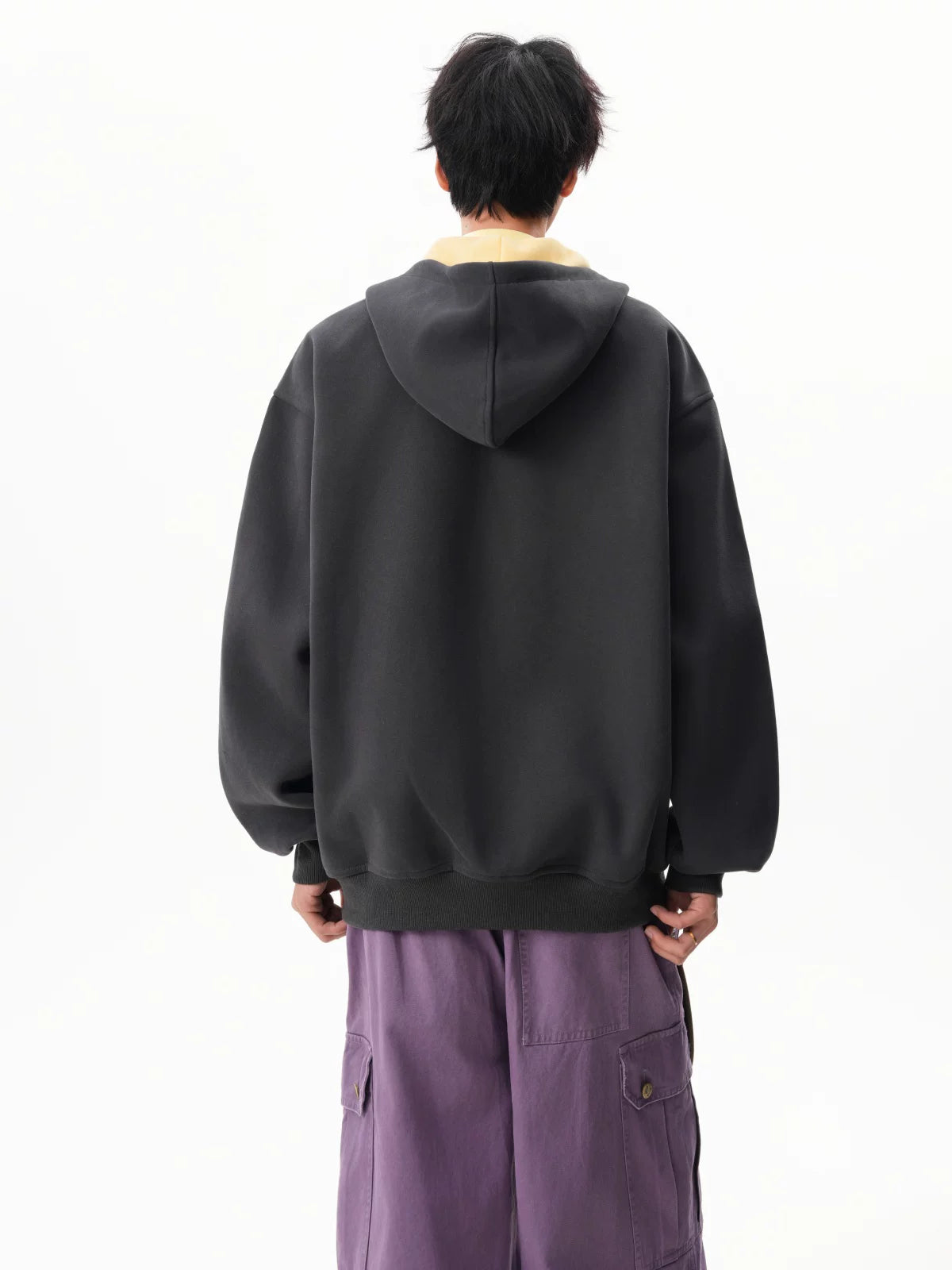 Echo Cord Contrast Zip Hoodie