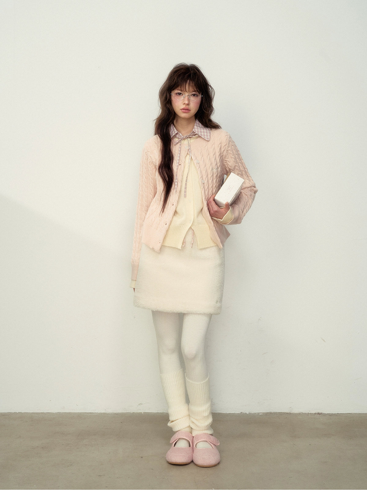Cable Knit Preppy Style Cardigan