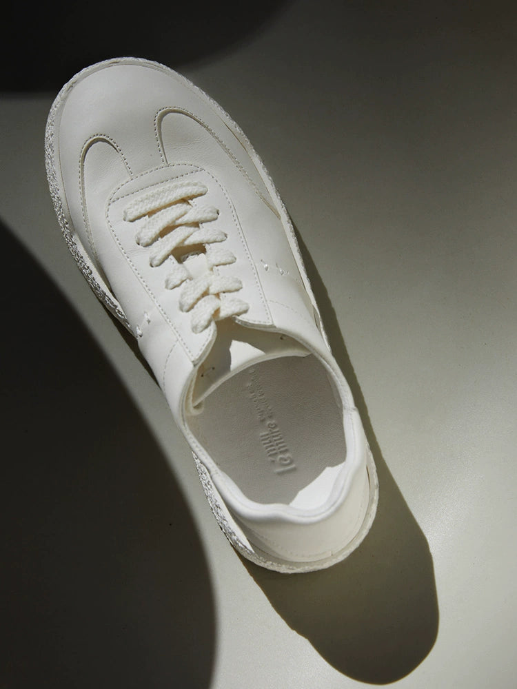 Chunky White Platform Sneakers