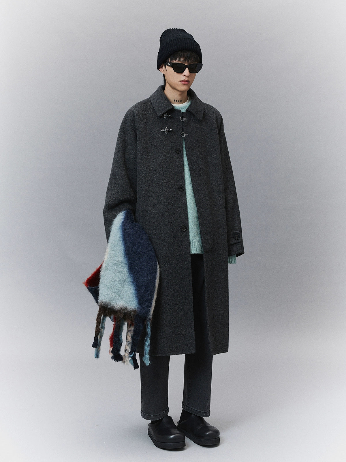 Wool Double-Faced Classic Balmacaan Coat