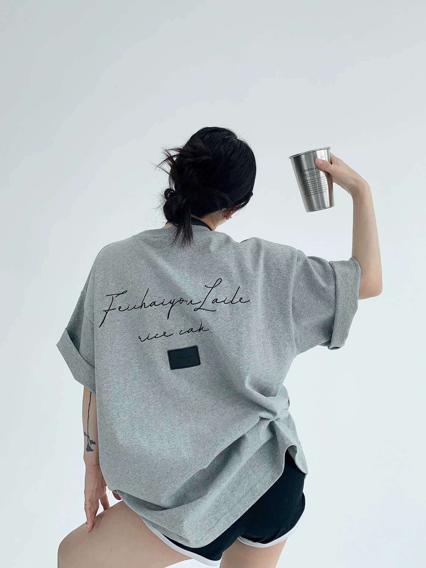 Silver Script Backdrop Tee