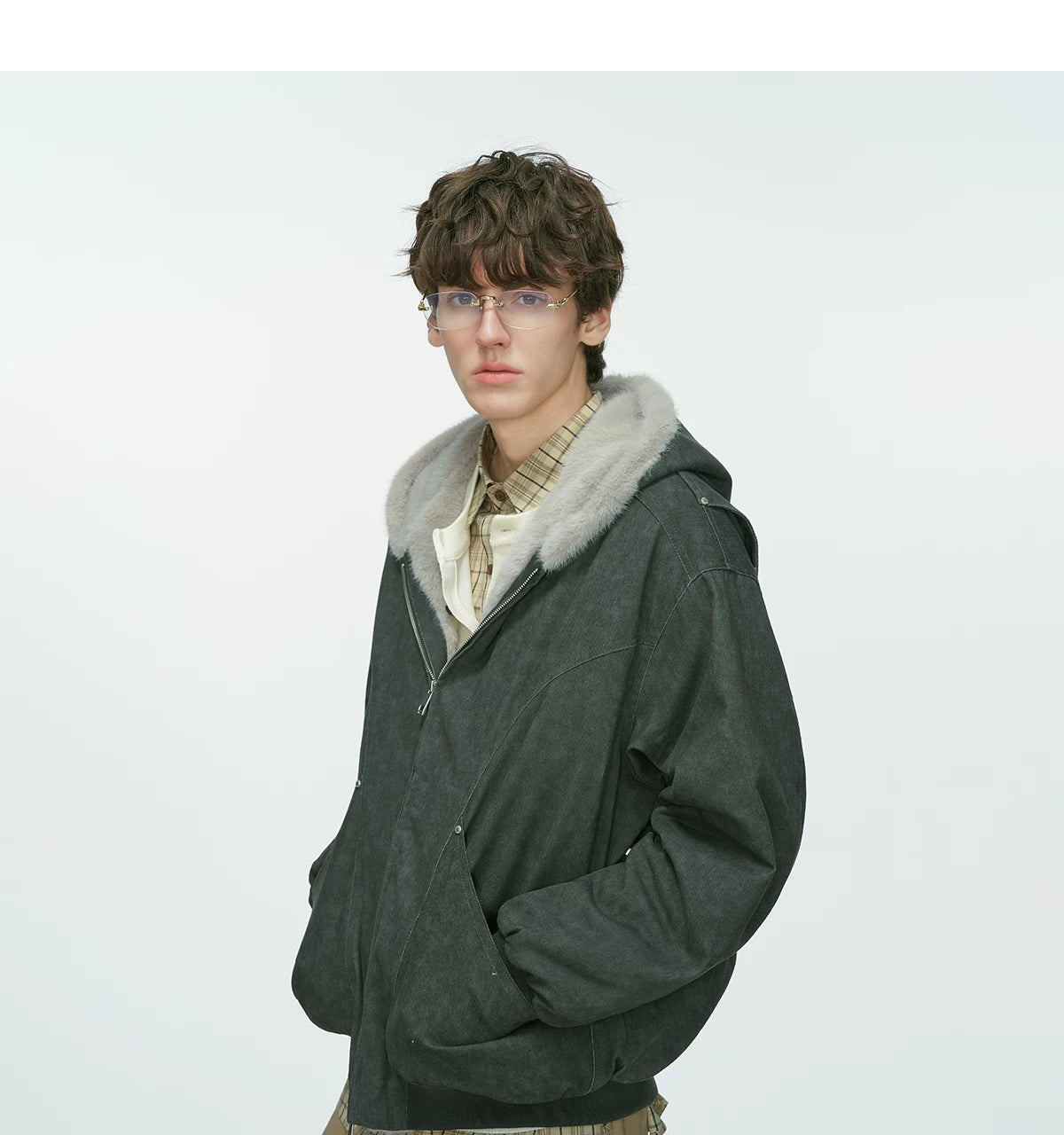 Frostcore Sherpa Hooded Bomber Jacket