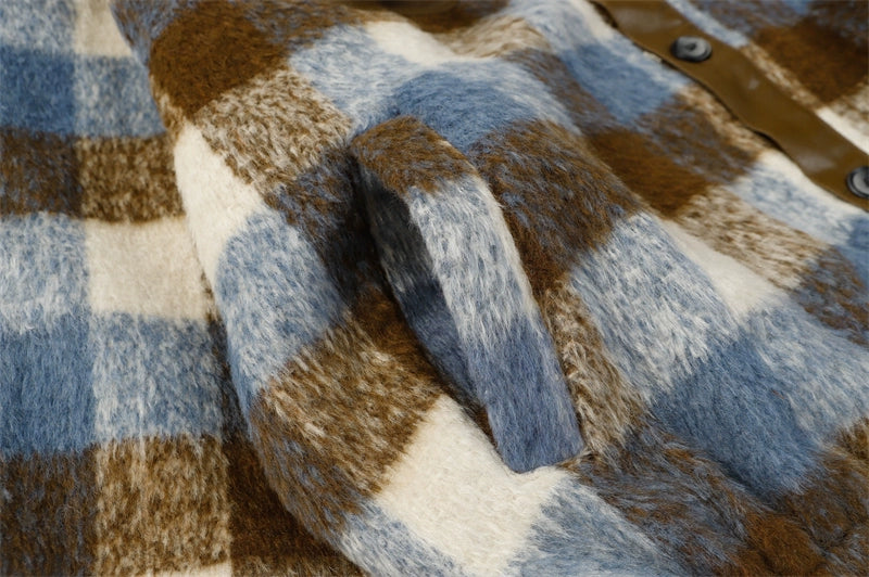 Monochrome Plaid Oversized Shacket