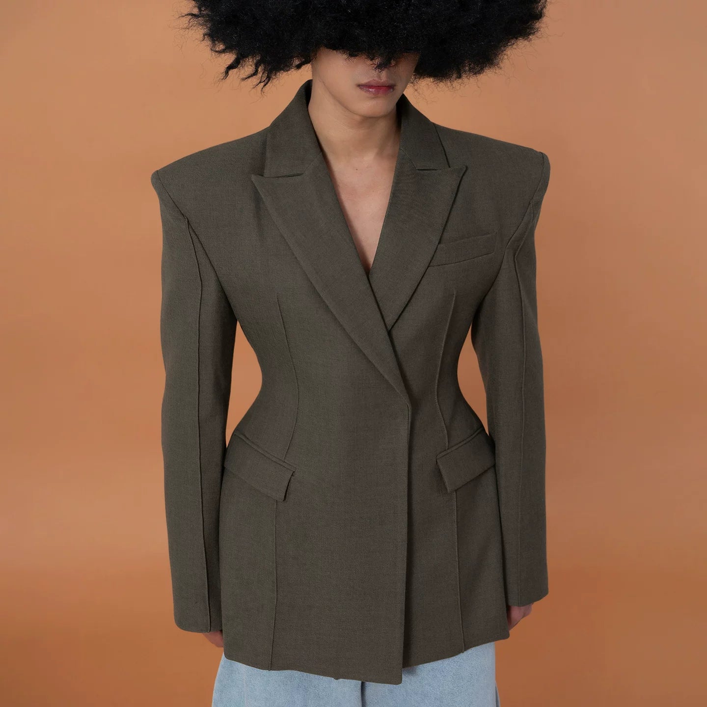 Sculpted Shoulders Hourglass Blazer