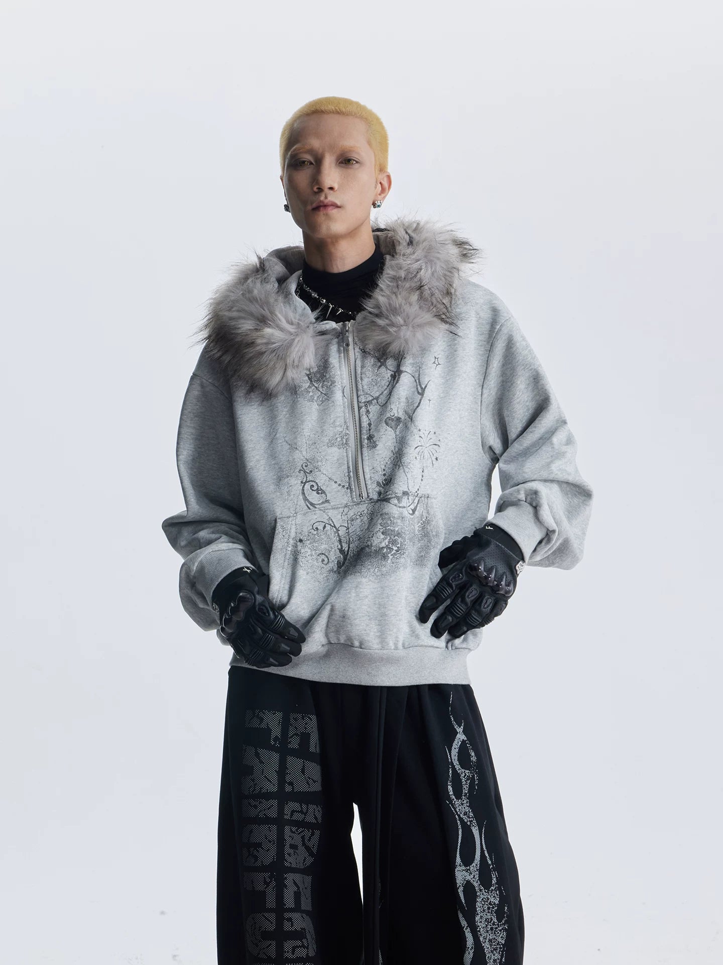 Frostgrave Dreamscape Fur‑Trim Hoodie