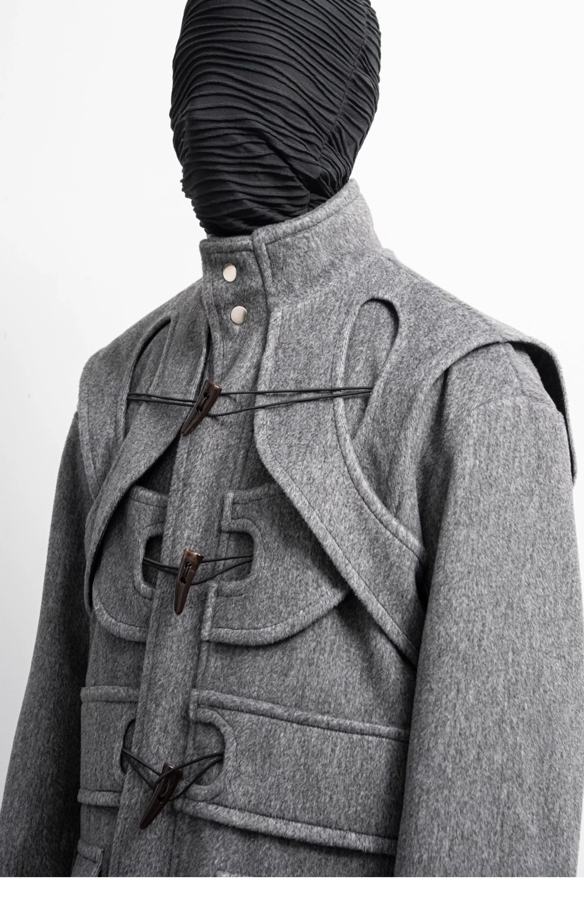 Iron Bastion Harnessed Wool Overcoat