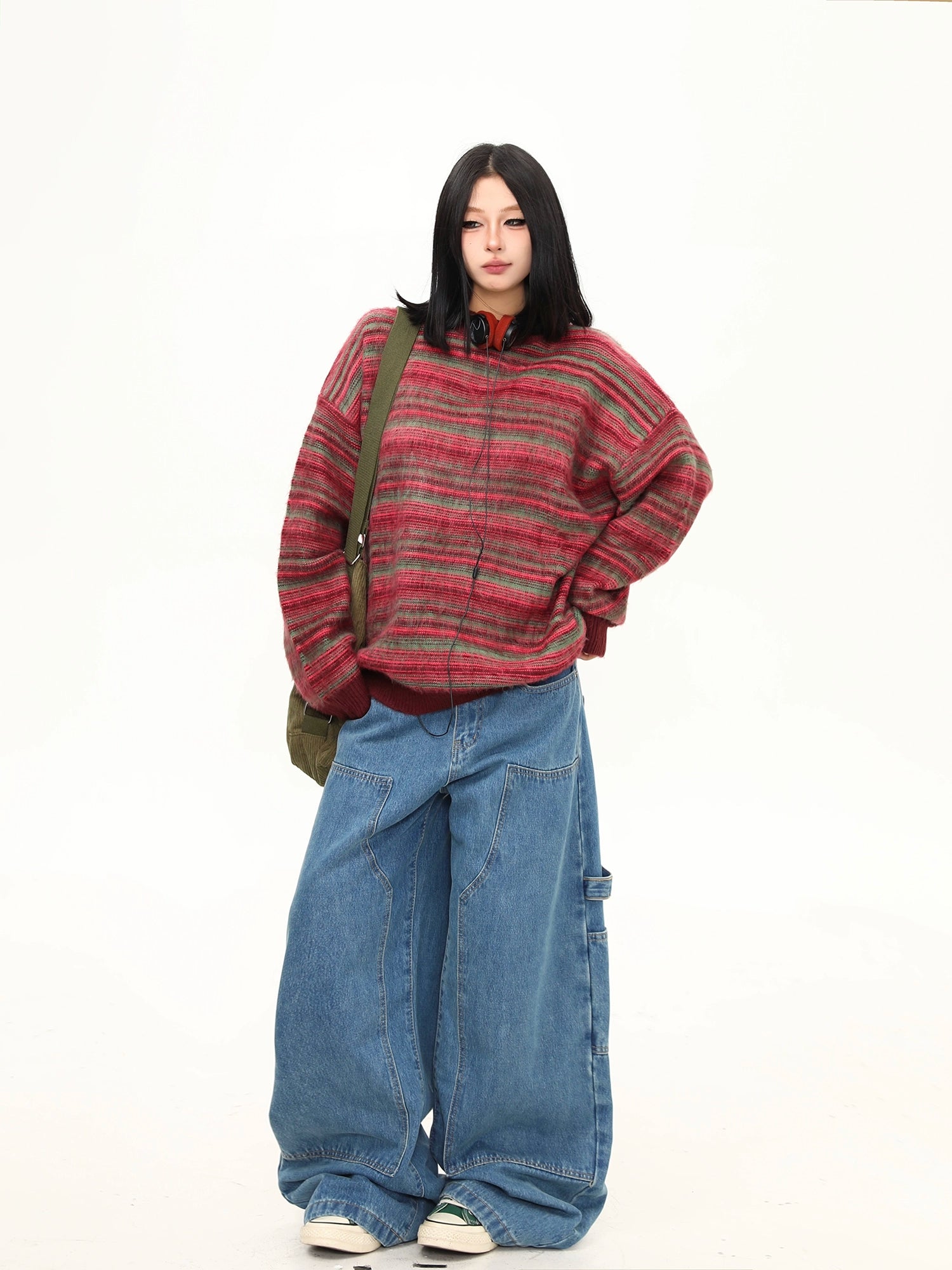 Mulled Berry Stripe Knit Sweater