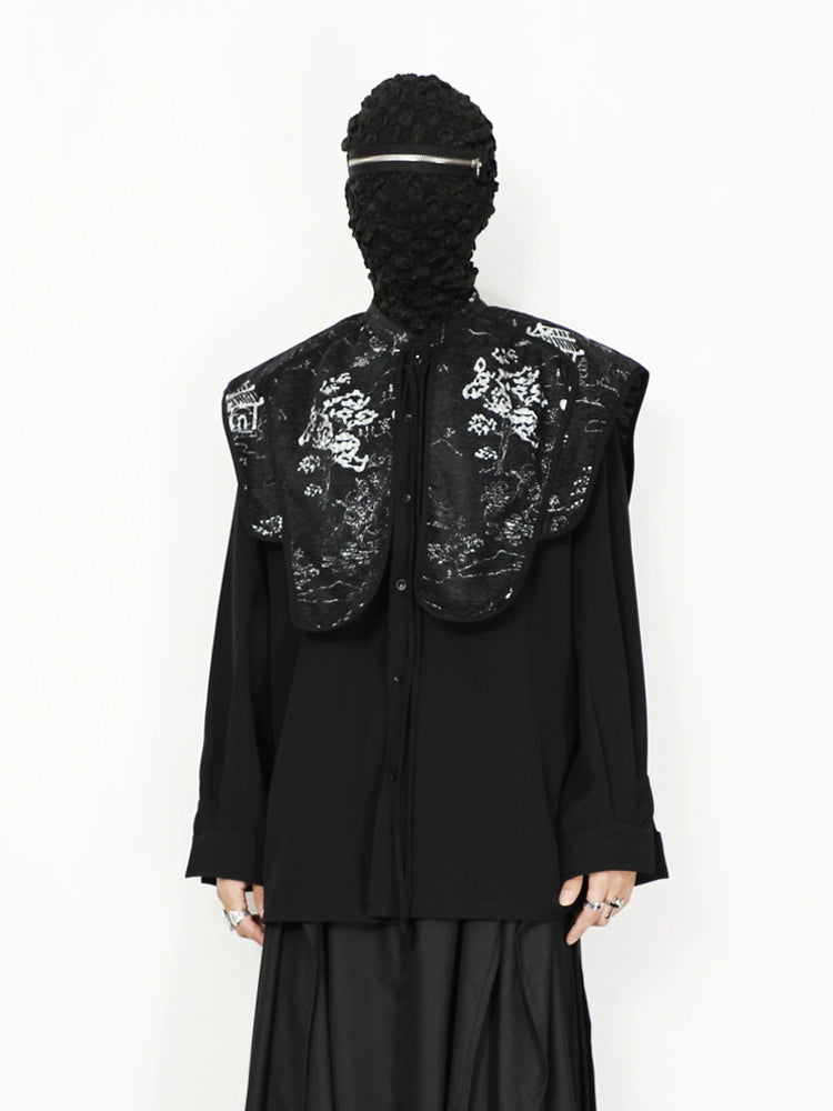Embroidered Cape Shirt