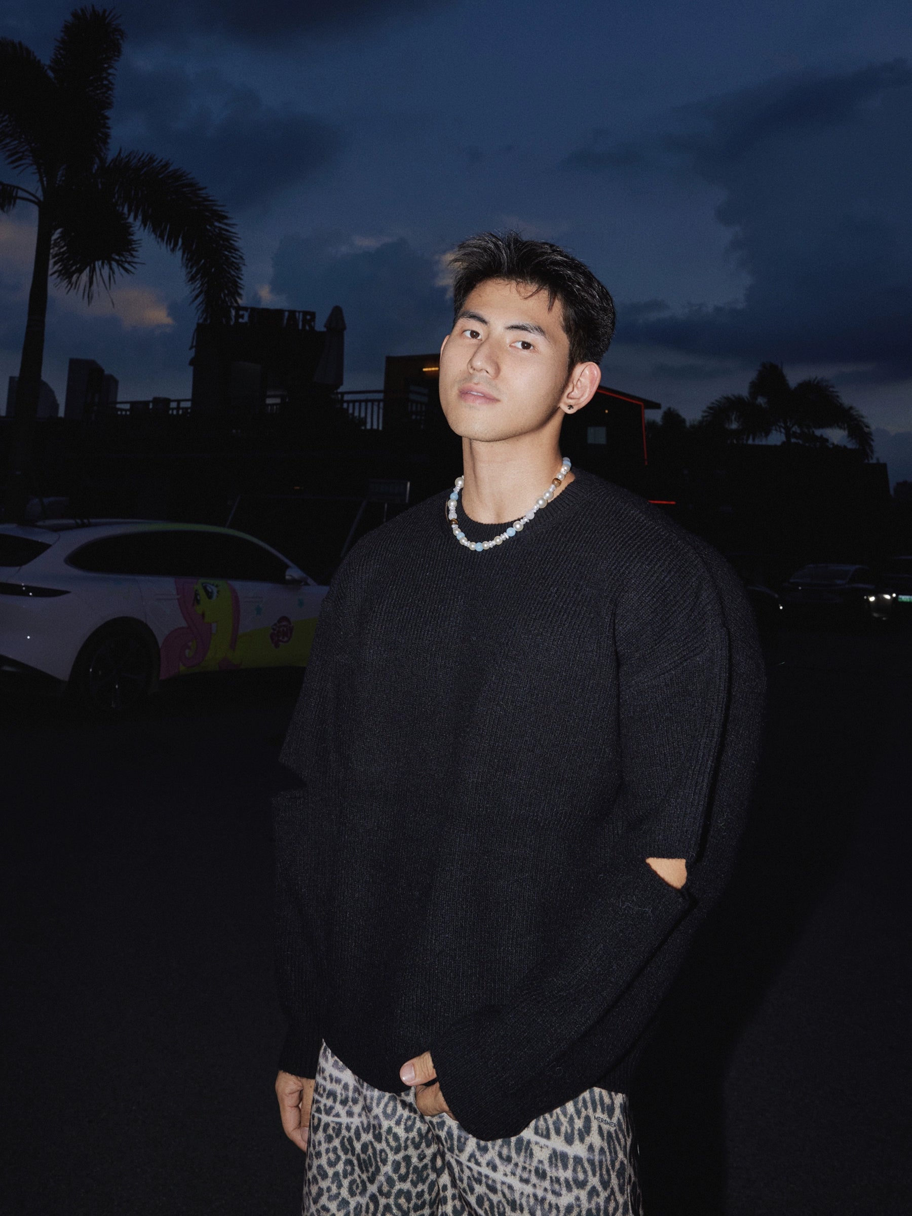 Relaxed Cutout Knit Sweater