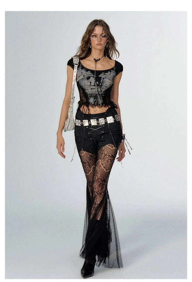 Of Akiva Gothic Romantic Corset Top