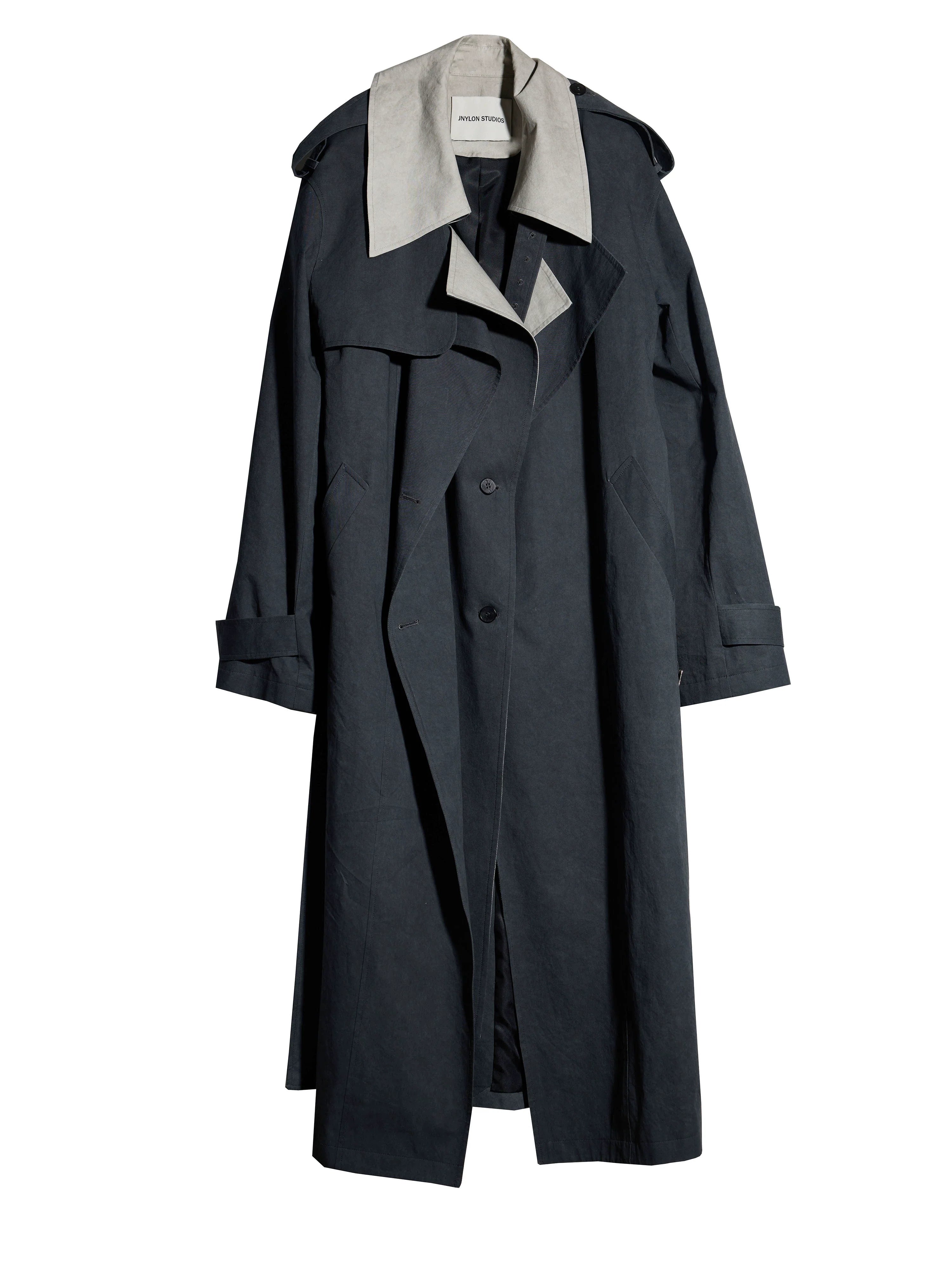 Two-Tone Oversized Trench Coat