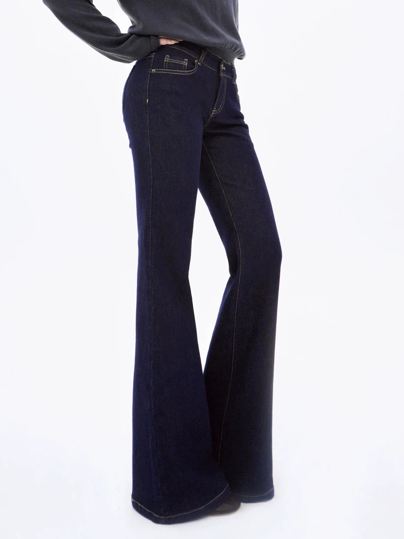 Low-Rise Original Color Denim Pants