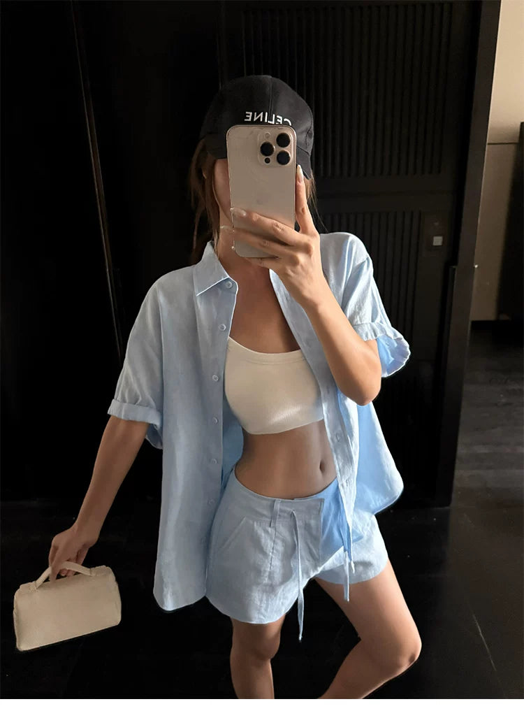 Harbor Breeze Oversized Linen Shirt