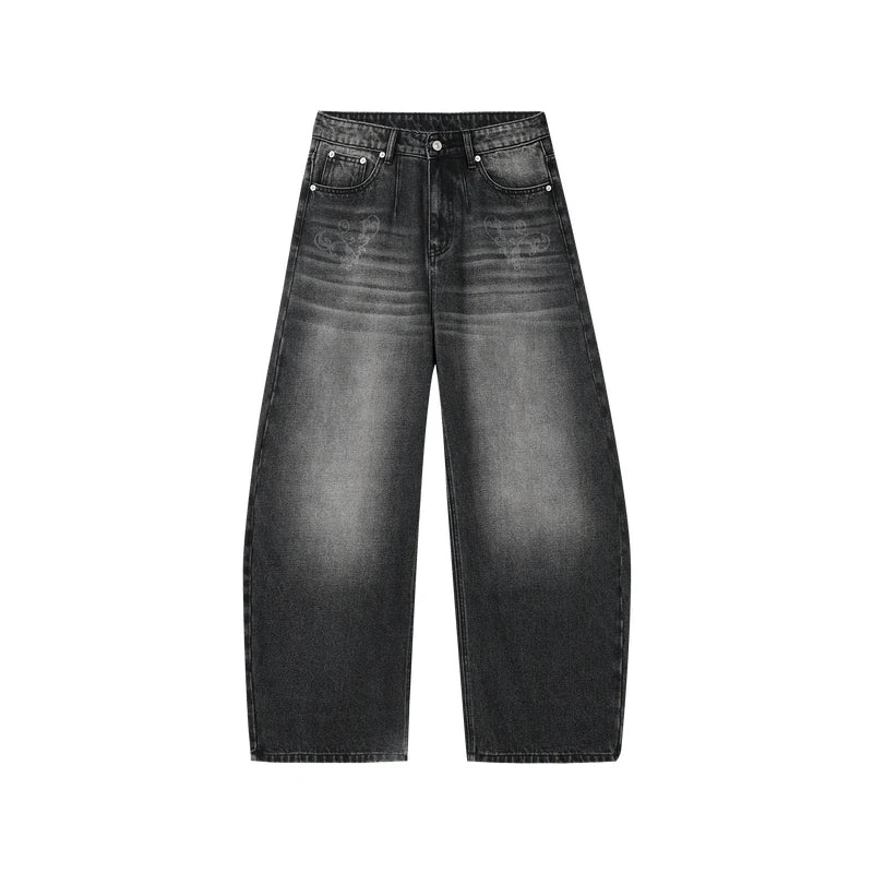 Shadowfade Wide-Leg Denim Jeans