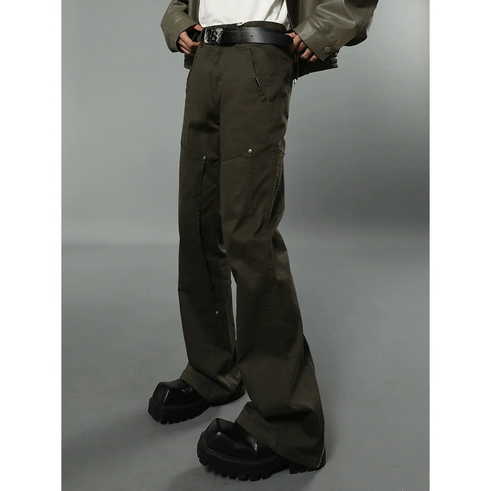 Tactical Zip-Detail Cargo Pants