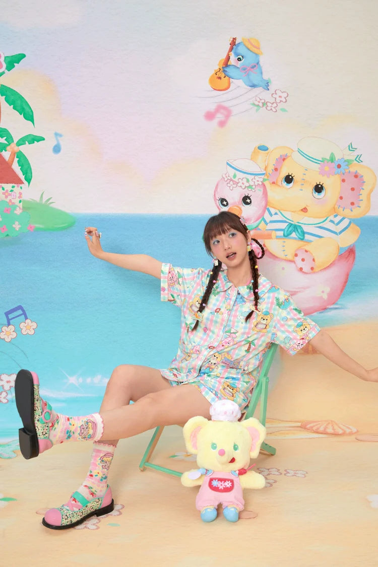 Sweet Animal Paradise Summer Pajama Set