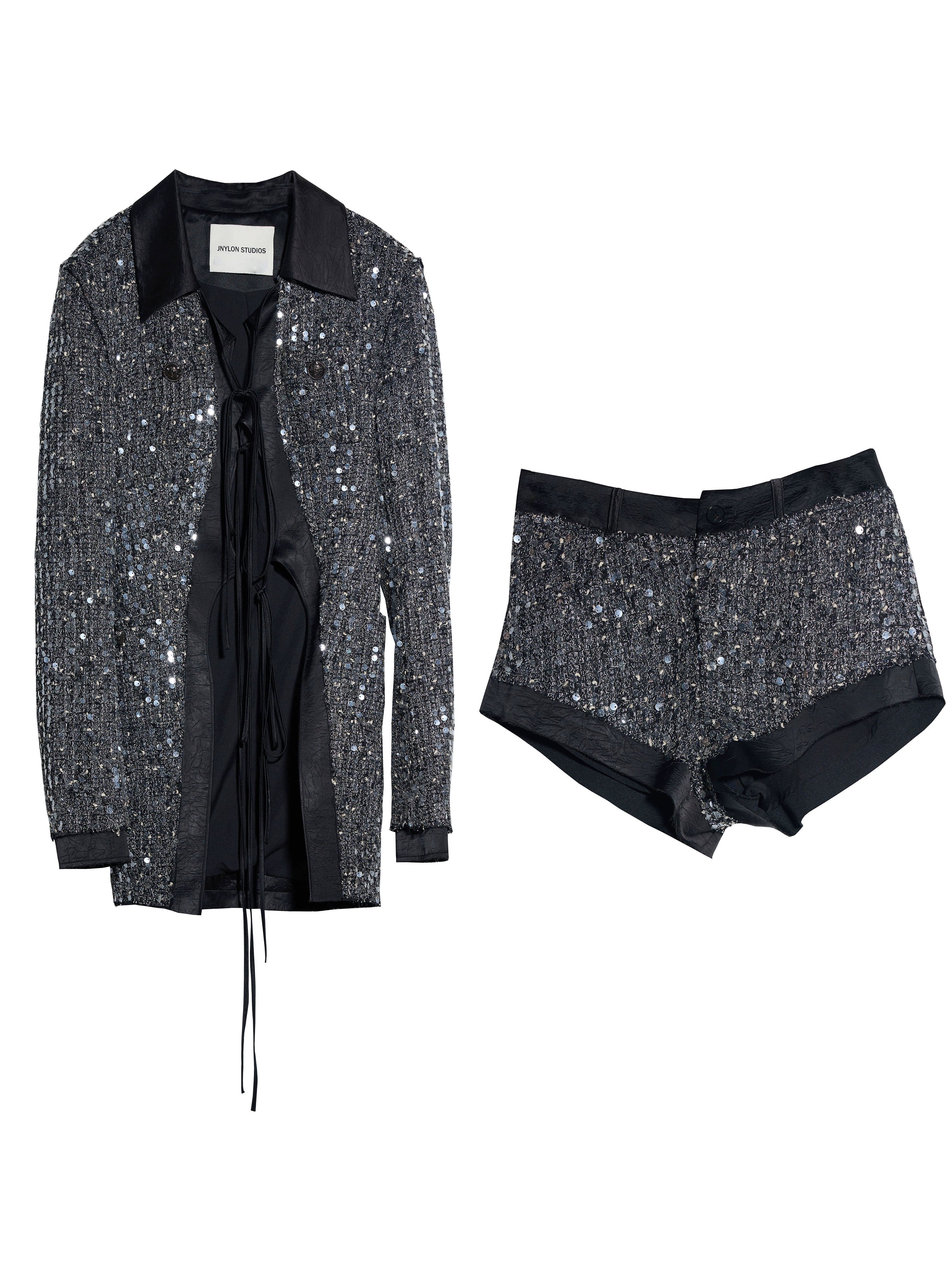 Sequin Blazer and Shorts Setup