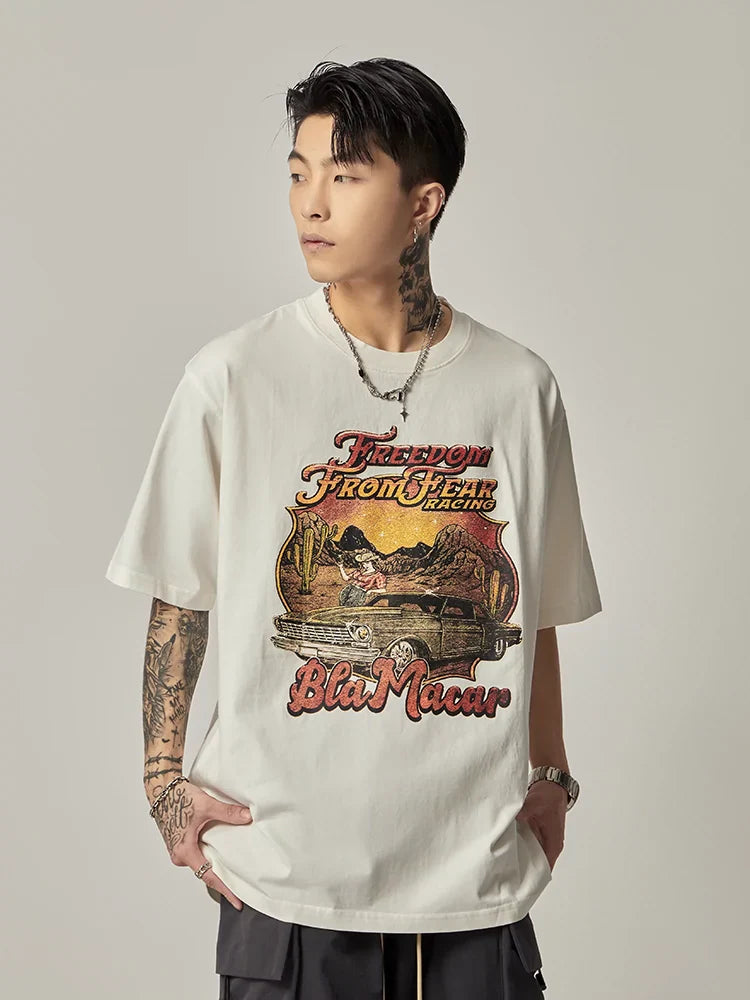 Vintage Desert Racing Oversized Graphic Tee