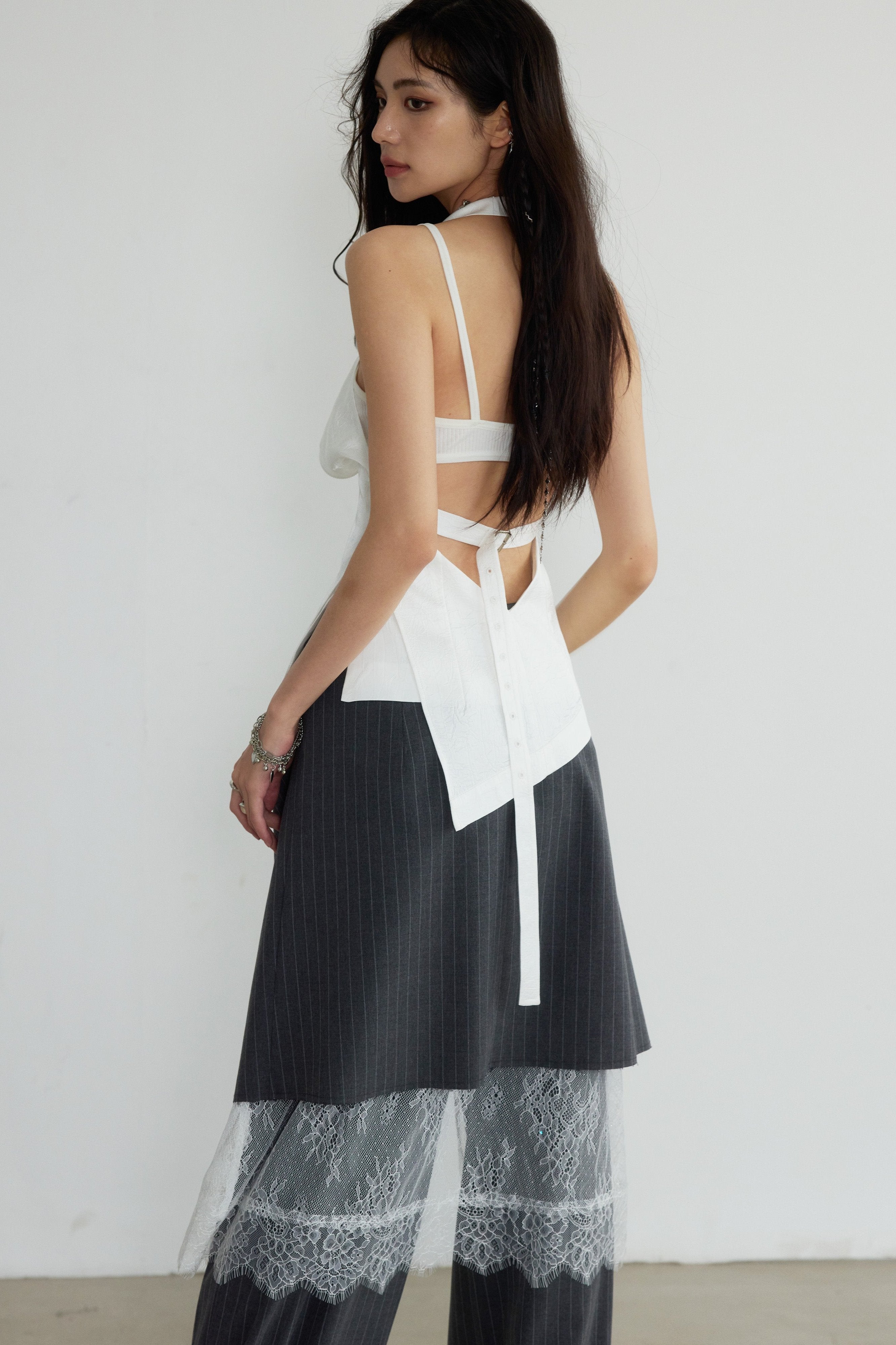 Asymmetric Zen Halter Vest