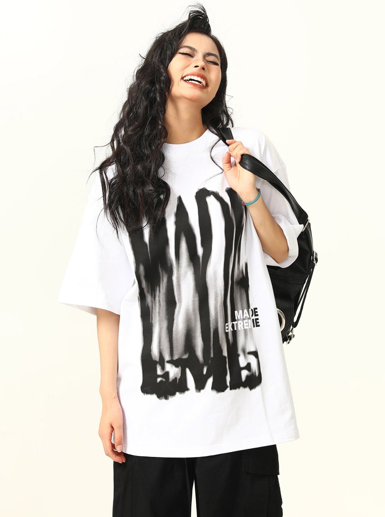 Unisex Hip Hop Letter Print T-Shirt