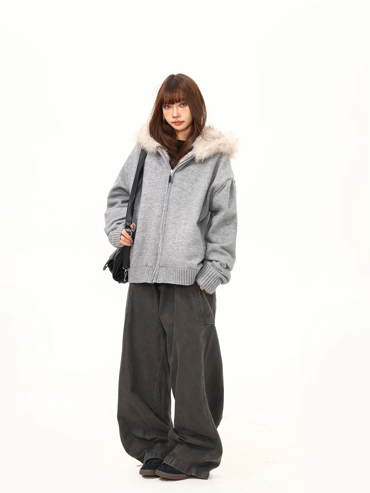 Frostbite Plush Knit Hoodie Jacket