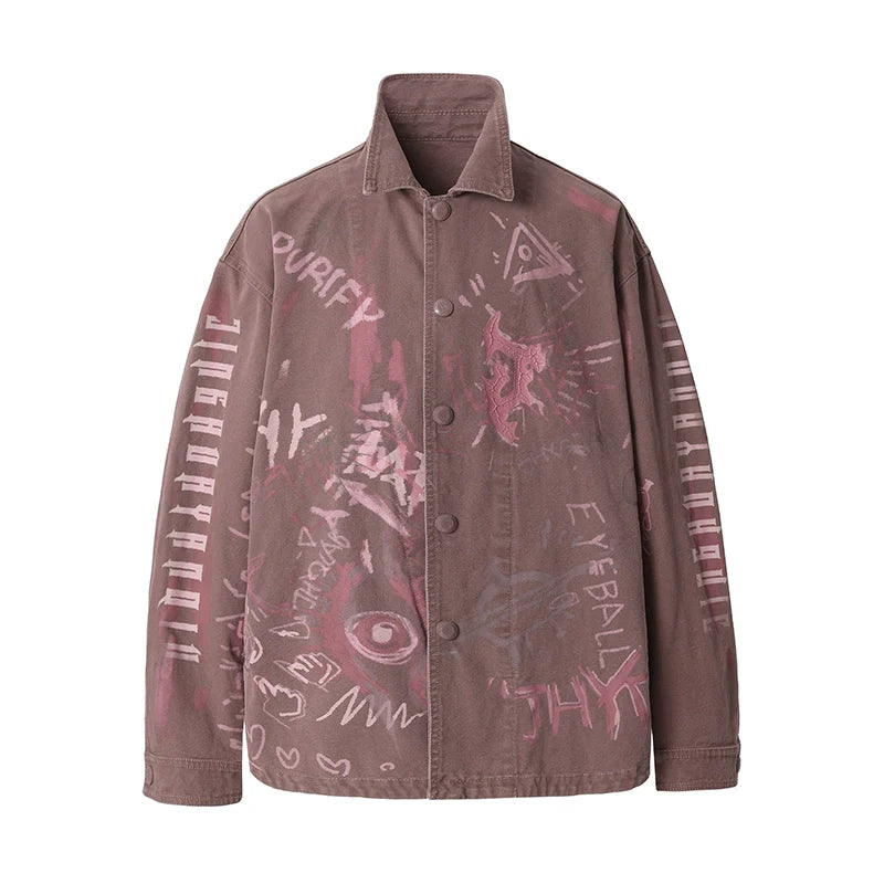 Pulp Printed Work Jacket - chiclara