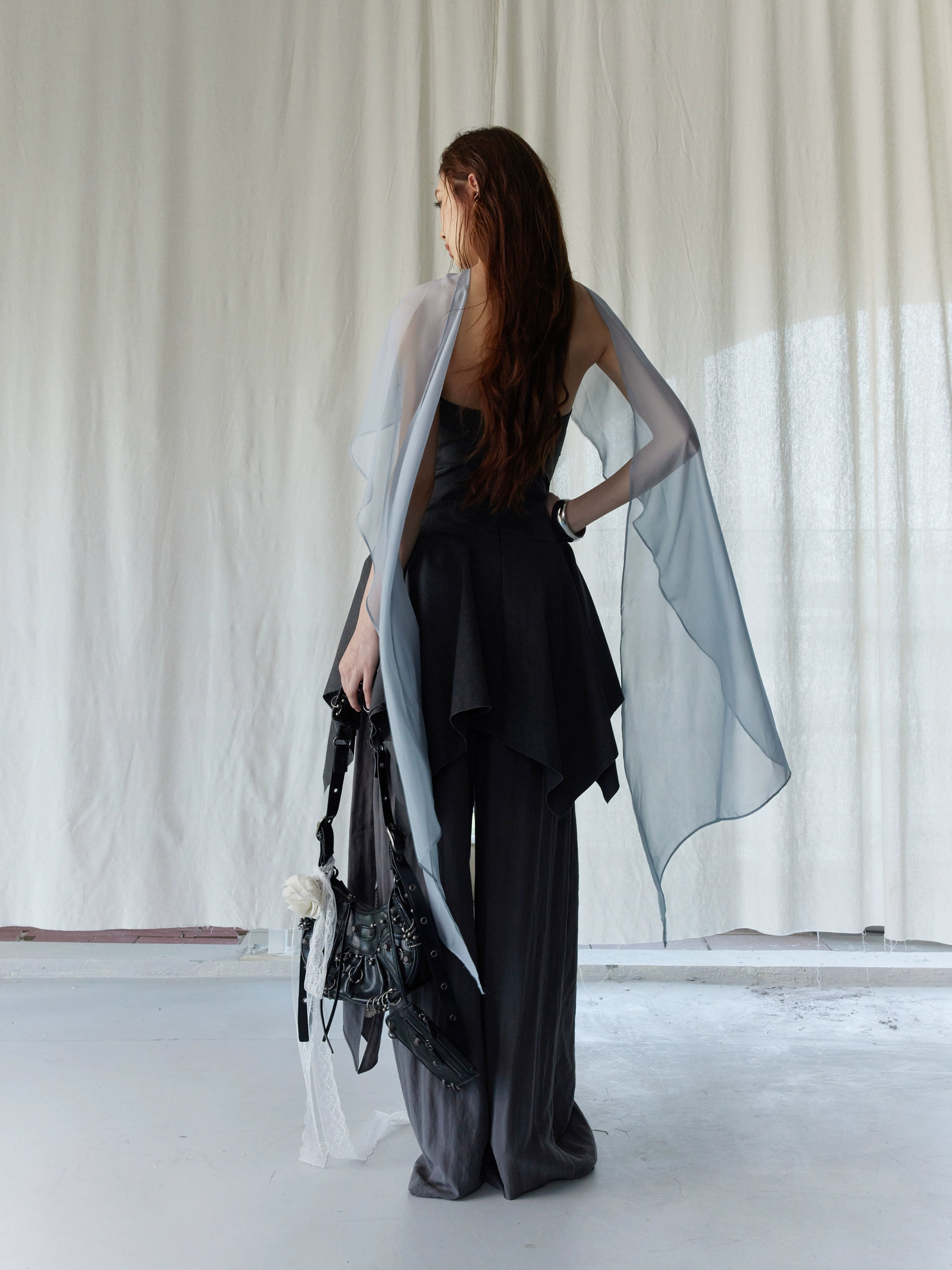 Draped Asymmetric Tops