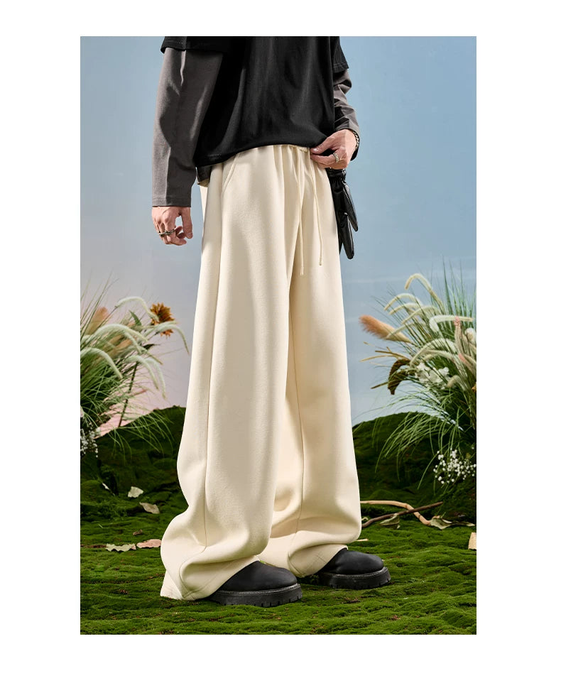 American Drawstring Relaxed Wide-Leg Sweatpants
