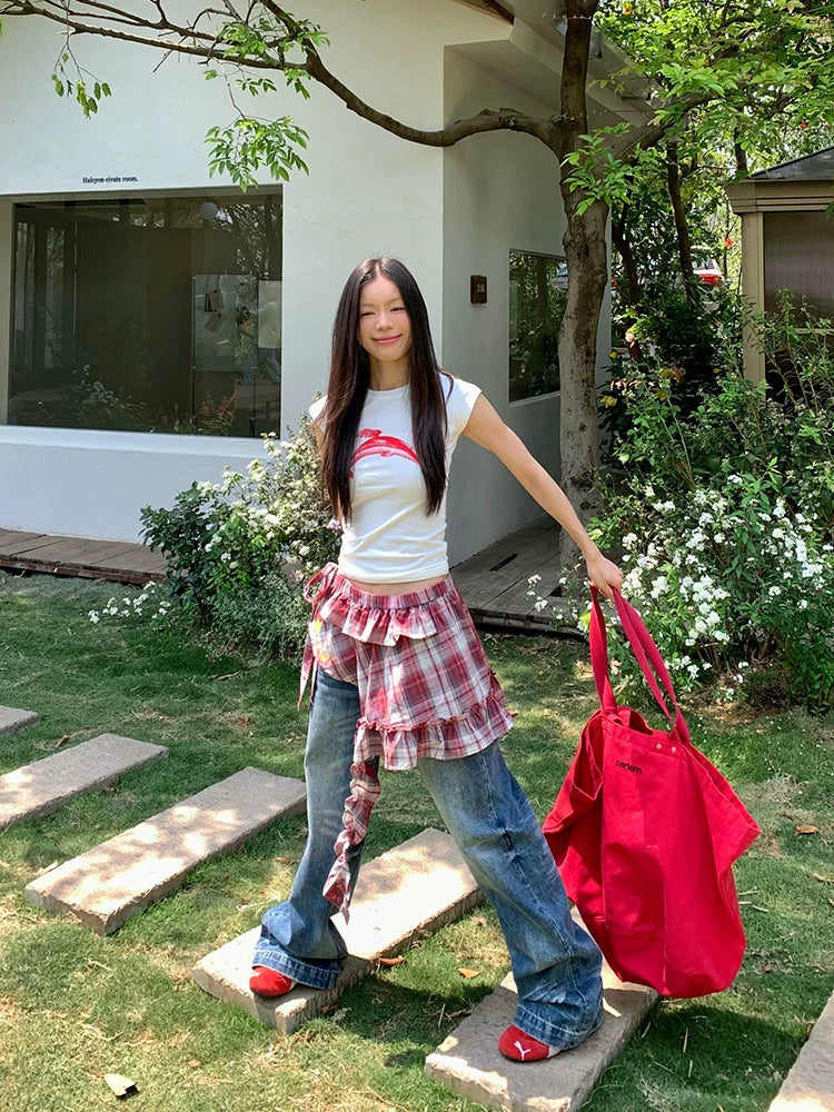 Sun-Faded Classic Wide-Leg Jeans
