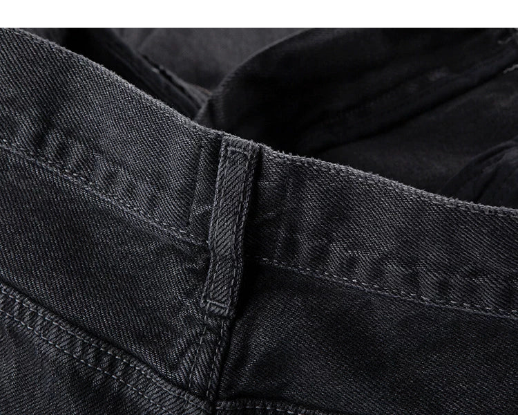 Coal Fade Wide-Leg Denim Pants