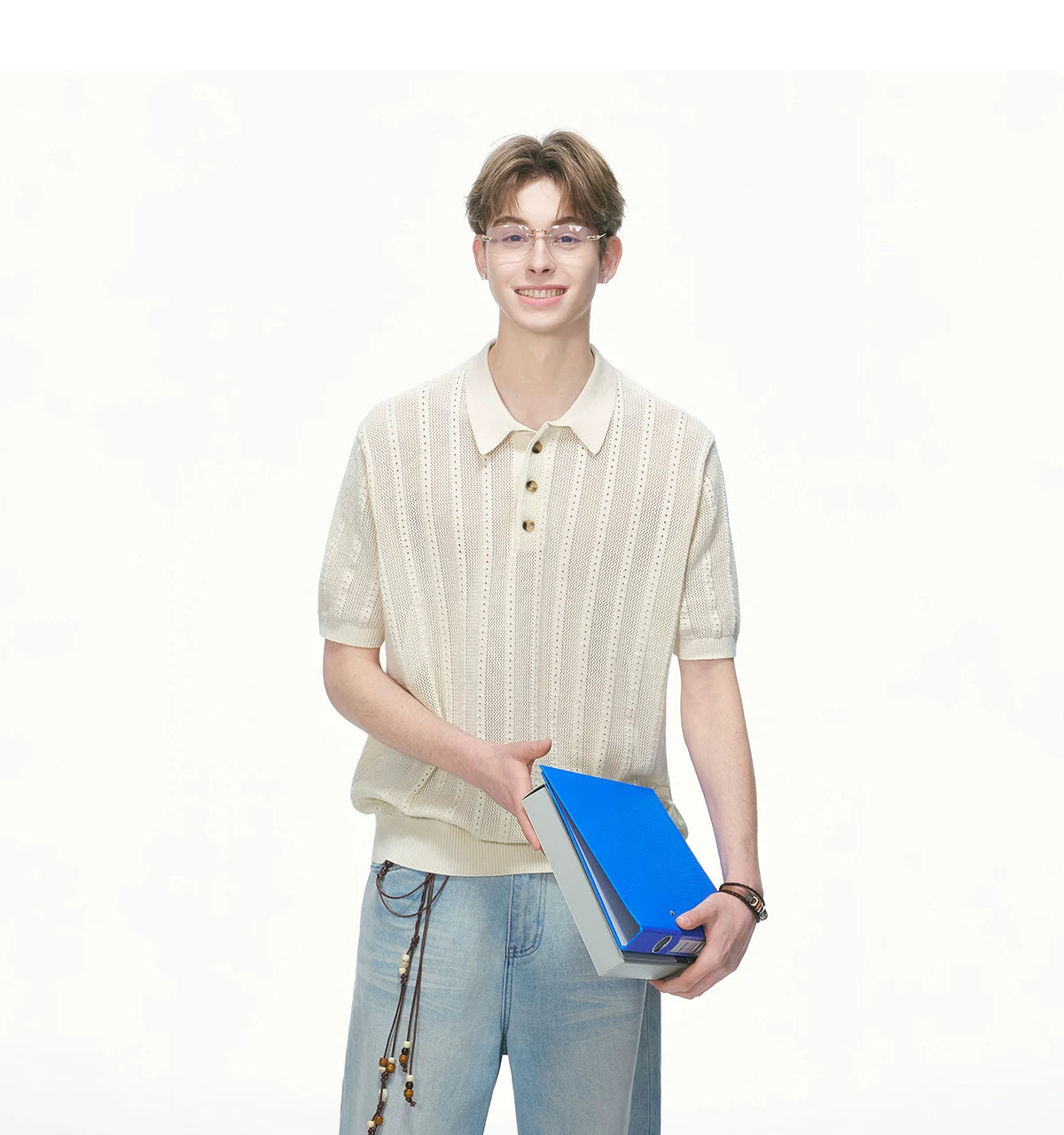 Breezeweave Pointelle Knit Polo